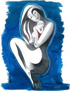 Painting from a sculpture.