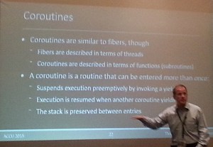 David Sackstein presenting (with apologies for image quality)