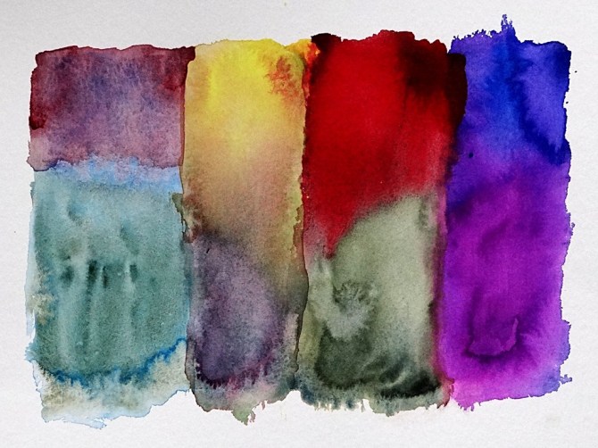 Had  great fun playing around with some colour wash ideas. Yay!